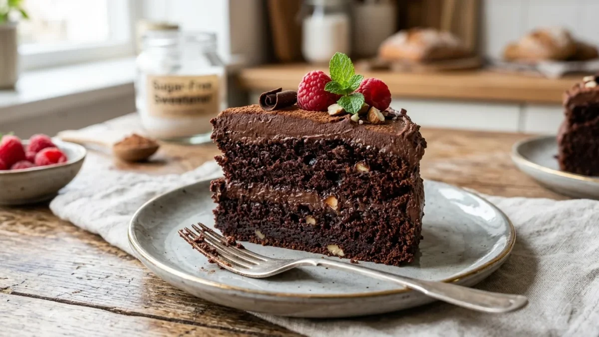 Schokoladenkuchen ohne Zucker - Einfaches Rezept